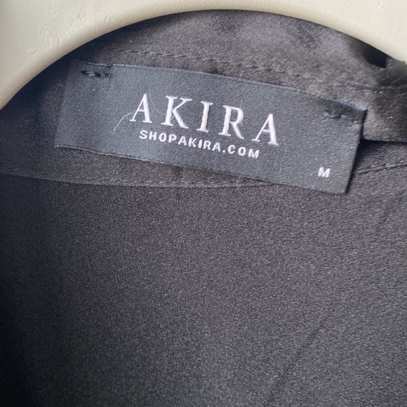 Black silk button up Mini Dress - Picture 4 of 4